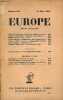 Europe n°183 15 mars 1938 - Réalisme socialiste et réalisme français par Aragon - la pluie et les tyrans par Jules Supervielle - Tina et moi par Petre ...