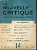 La nouvelle critique revue du marxisme miliant n°14 2me année mars 1950 - Comme on se retrouve la N.C. - de l'égalité des droits à la fraternité des ...