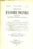 Revue d'économie politique n°1 32e année janvier-février 1918 - Des projets d'entente financière après la guerre par Charles Gide - le renouvellement ...