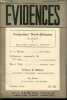 Evidences n°42 6e année sept-oct. 1954 - Perspectives Nord-Africaines une enquête I Raymond Aron, Jean Rous, Emile Touati - le cas Spinoza par Jacob ...