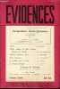 Evidences n°44 6e année décembre 1954 - Perspectives Nord-Africaines une enquête III A.Savary, P.A.Martel, J.Lemaigre-Dubreuil, R.Emsalem - Vichy par ...