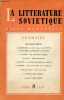 La littérature soviétique n°8 1953 - Le trésor par C.Paoustovski - dans la montagne par A.Gontchar - le premier chagrin par V.Kotchétov - un sujet ...
