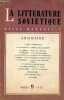 La littérature soviétique n°9 1953 - Boukhara par S.Aini - le bouleau argenté par M.Boubennov - l'orgueil de la littérature par N.Goudzi - un talent ...