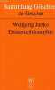 Existenzphilosophie - Sammlung göschen nr.2220.. Janke Wolfgang