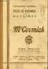 Catalogue général des pièces de rechange pour machines n°37 Mc Cormick.. Collectif