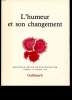 NOUVELLE REVUE DE PSYCHANALISE N 32 L HUMEUR ET SON CHANGEMENT. COLLECTIF