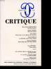 CRITIQUE N 454. COLLECTIF