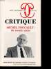 CRITIQUE N 471-472. COLLECTIF