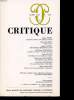CRITIQUE N 478. COLLECTIF