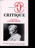CRITIQUE N 512-513. COLLECTIF