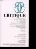 CRITIQUE N 515 WALTER BENJAMIN: PARADOXES D UNE CONSECRATION. ENQUETE SUR UN SEDUCTEUR AU DESSUS DE TOUT SOUPCON. L APPEL DE LA NUIT. D UNE SOLITUDE A ...