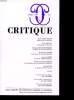 CRITIQUE N 527 Shakespeare mimétique. Géographie de Mauriac. l 'éthique de Bernard Williams. Autour de Mikhail Bakhtine..... COLLECTIF