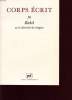 CORPS ECRIT n 36 BABEL OU LA DIVERSITE DES LANGUES. COLLECTIF
