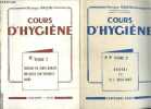 COURS D HYGIENE- 2 TOMES EN 2 VOLUMES- TOME 1: HYGIENE DU CORPS HUMAIN- MALADIES CONTAGIEUSES- SOINS / TOME 2: HYGIENE ET VIE PRATIQUE. MAQUIN MONIQUE