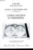 Catalogue de vente aux enchères 30 septembre 2000 : - Hôtel des ventes - Calais : livres anciens et modernes ( autographes du camp de Boulogne et de ...