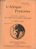 L'Afrique française - n°10 - 46e année - Octobre 1936. Lecerf J., Rouveroux P., Mance R.