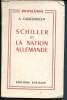Schiller et la nation allemande. Gisselbrecht A.