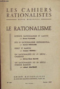 Les cahiers rationalistes - n°160 - Janvier 1957 : La rationalisme