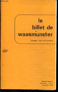 Le billet de Waasmunster n°8 - 21e année - Septembre 1984