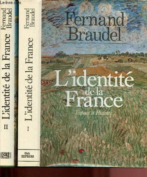 L'identité de la France : Espace et Histoire - Tomes I et II : Espaces et histoire + les Hommes et les choses. Braudel Fernand