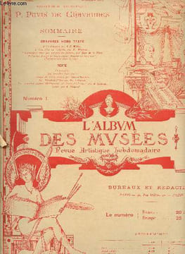 Album des Musées - Revue artistique hebdomadaire - n°1 - 10 octobre 1891 : Les nouvelles statues chaldéennes au Musée du Louvre, Sur Thébule Ribot, ...