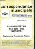 Correspondance municipale n°205 - Février 1980 : la réhabilitation des quartiers existant : Règlements, procédures, acteurs. Gontcharoff G., Bouvard ...