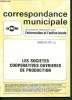 Correspondance municipale n°206 - Mars 1980 : Les Sociétés coopératives ouvrières de production : Le secteur d'économie sociale et les collectivités ...