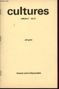 Cultures - Volume I No 2 ( Extrait) - off print : Popular traditions and consumer society : The situation in France (Marc Soriano)