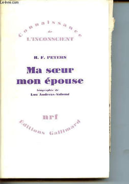 Ma soeur mon épouse, Biographie de Lou Andreas-Salomé (Connaissance de l'inconscient). Petter H.F