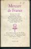 Mercure de France - Novembre 1963 : Dans la lumière d'octobre, par Yves Bonnefoy - Le cauchemar de J.H. Fussli, âr J. Starobinski - La parole qui me ...