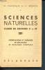 Sciences naturelles - Classe de seconde C' et M' - Observations et exercices de botanique et biologie végétale. Chadefaud M., Régnier V.