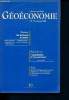 "Géoéconomie n° 15 Automne 2000- Les batailles du maïs- Calendriers et civilisations - spécial "" intelligence économique""". Terrain Christophe, ...