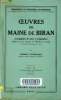 Oeuvres de maine de biran - tome VII correspondance philosophique (suite et fin). Tisserand Pierre