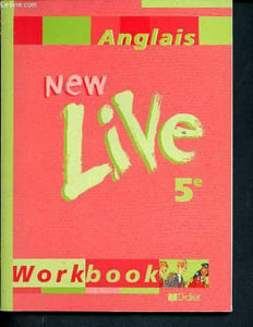 Anglais - New live - cahier d'exercices workbook - 5éme