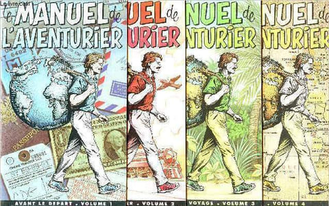 Le manuel de l'aventurier - le guide du routard - 4 volumes : 1 - 2 -3 - 4 - avant le départ - comment voyager - au cours du voyage - atlas