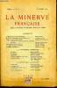 La minerve française - tome IV - N°17- 1er février 1920 - revue bi mensuelle - Quelques déformations de l'art littéraire - sur la critique de sainte ...