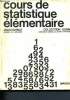 Cours de statistique élémentaire - collection dedron. Cuenat Jean