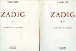 Zadig - 2 volumes : tome 1 et tome 2. Voltaire