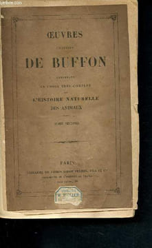Oeuvres choisies de buffon contenant un choix très complet de l'histoire naturelle des animaux - tome second. Buffon