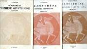 Démosthène - 3 volumes : première olynthienne + deuxième olynthienne + troisième olynthienne - preparation annotée et illustrée. Cotton G.