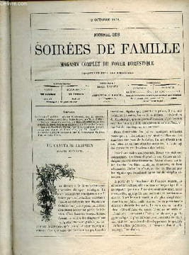 Journal des soirées de famille- 2 octobre 1859 + Revue de l'industrie, de la finance et des modes - le canotage parisien- notice sur le bois de ...