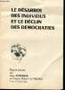 Le désarroi des individus et le déclin des démocraties - rapport présenté au congrès national de valence- 11 au 15 aout 1962. Cotereau Jean
