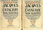 "Jacques le fataliste et son maître - 2 volumes - collection ""scripta manent"", n°40-41- tomes I et II". Diderot