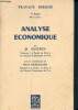 Analyse economique - 1ere annee - travaux diriges. Guitton  H.