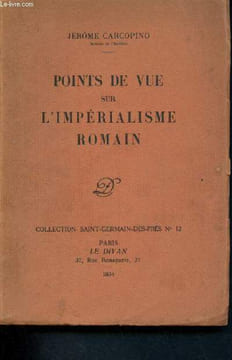 Points de vue sur l'imperialisme romain - collection saint germain des pres N°12. Carcopino Jerome