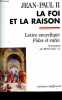 La foi et la raison - Lettre encyclique Fides et ratio - Collection Documents d'Eglise.. Jean Paul II