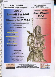 Programme du stage Kendo ADSL Orgeres + en supplément un manuel de l'équipement du Kendoka et un manuel sur le Kendo.