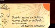 "Brochure Vacances catholiques ""Succès asuré en Octobre, rentrée facile et brillante...tout en passant de bonnes vacances"".". Cours Catholique