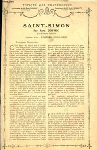 Société des conférences - Saint-Simon, 8e leçon: L'artiste, conclusion - Mes souvenirs, souvenirs d'Alsace.