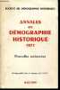 Annales de démographie historique 1971 - Nouvelles recherches (Etudes, Chronique, Documents, Bibliographie).. Bardet, Biraben, Cabourdin, Chaunu, ...